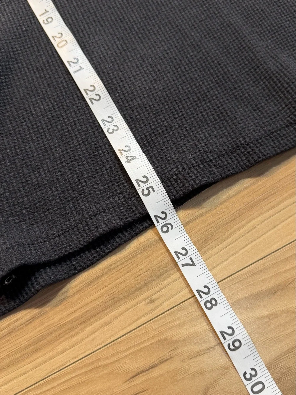 Men's Black Thermal Waffle Knit Sweater